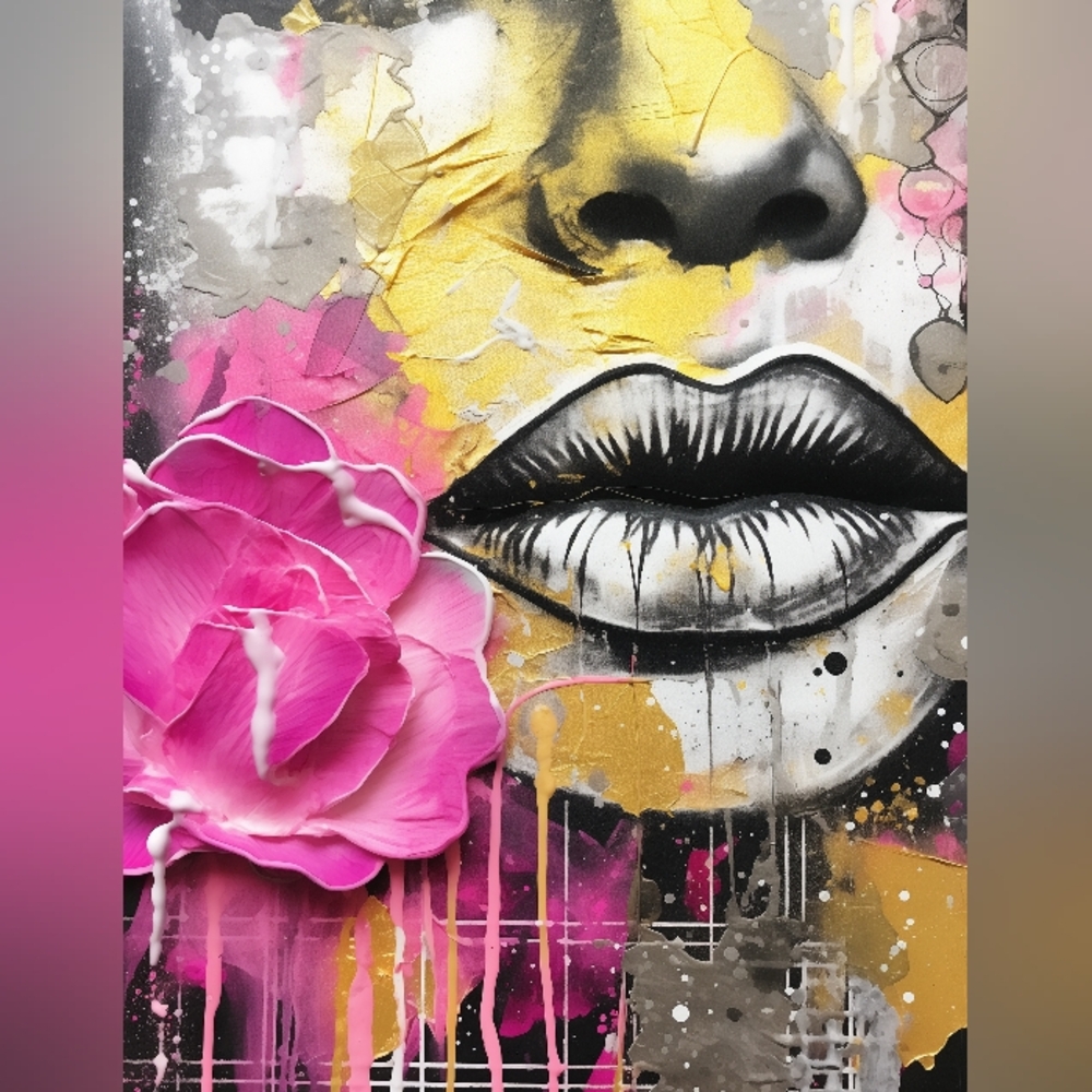 Besutiful Lady Lips Print